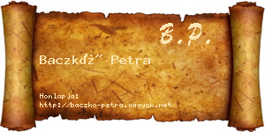 Baczkó Petra névjegykártya